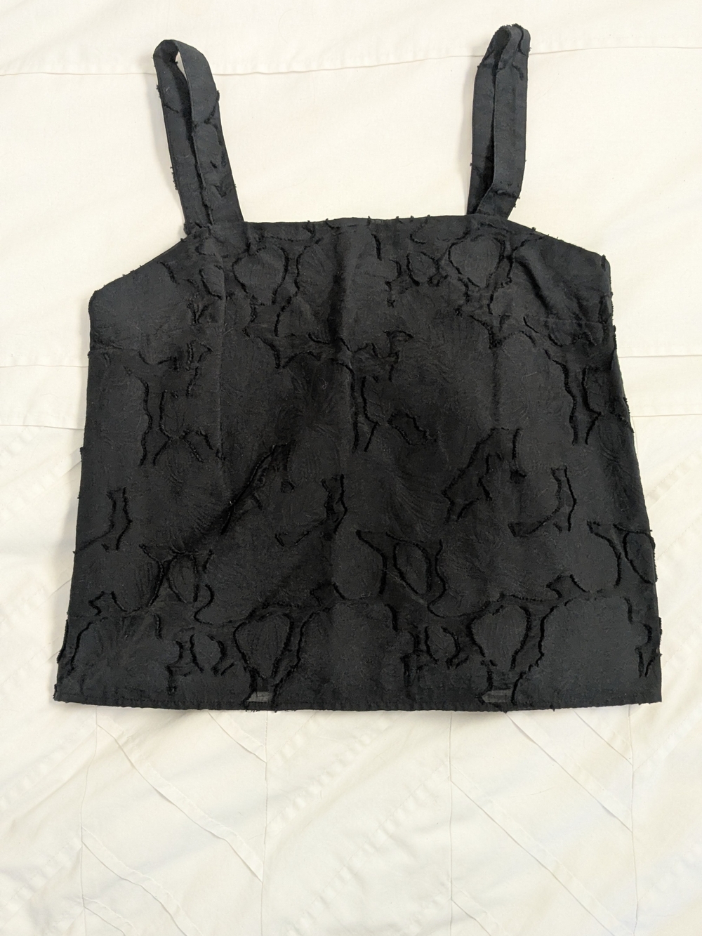 Banana Republic Black Textured Structured Camisole